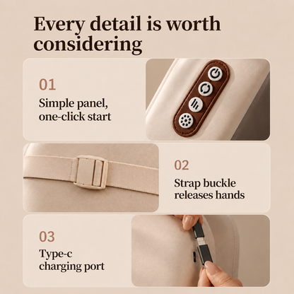 ComfortNest Heated Neck Pillow Massager