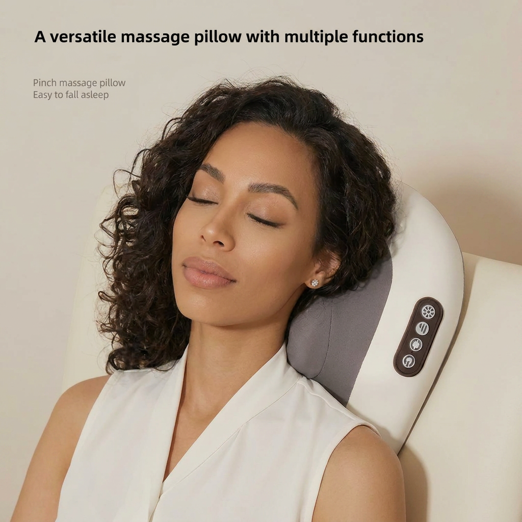 ComfortNest Heated Neck Pillow Massager