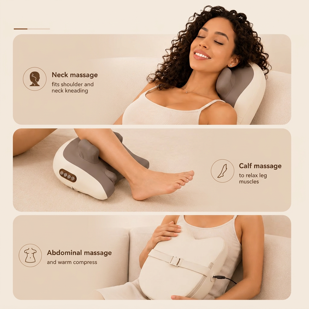 ComfortNest Heated Neck Pillow Massager